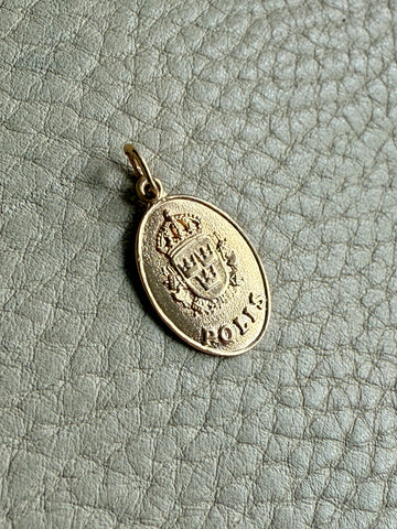 18k gold vintage charm or pendant - Swedish Police Shield
