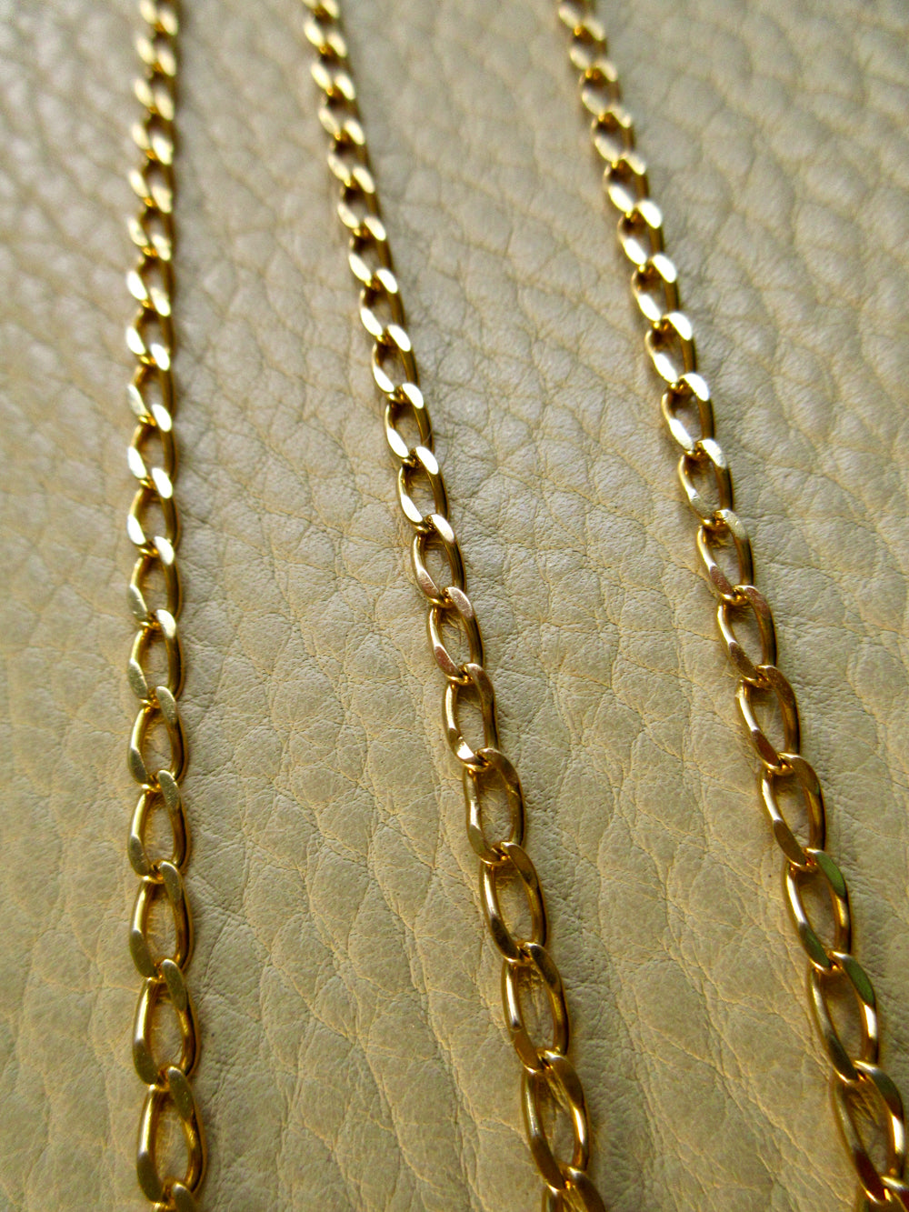 Vintage Italian Open Curb Link Chain 18k Gold – 26.5 Inch Length