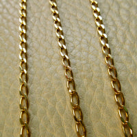 Vintage Italian Open Curb Link Chain 18k Gold – 26.5 Inch Length