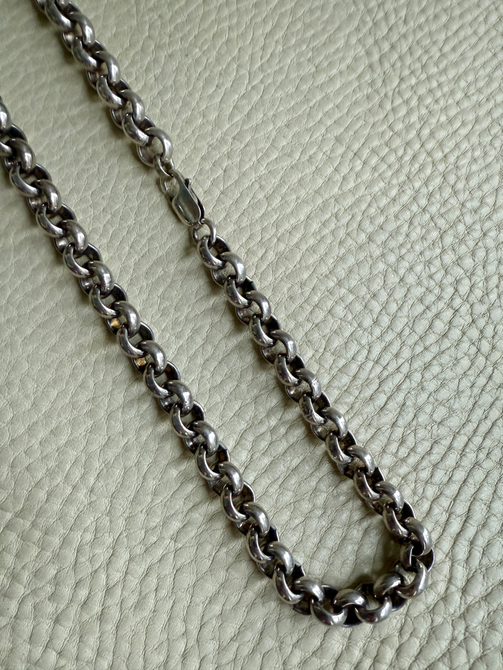 QUITE A ROLO! Chubby 91 gram Silver Rolo Link Necklace with - 19.9 inch length