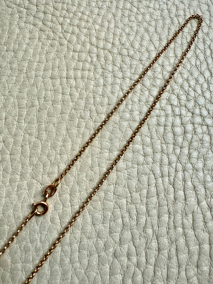 Italian vintage 18k gold rolo link necklace by Balestra - 17 inch length