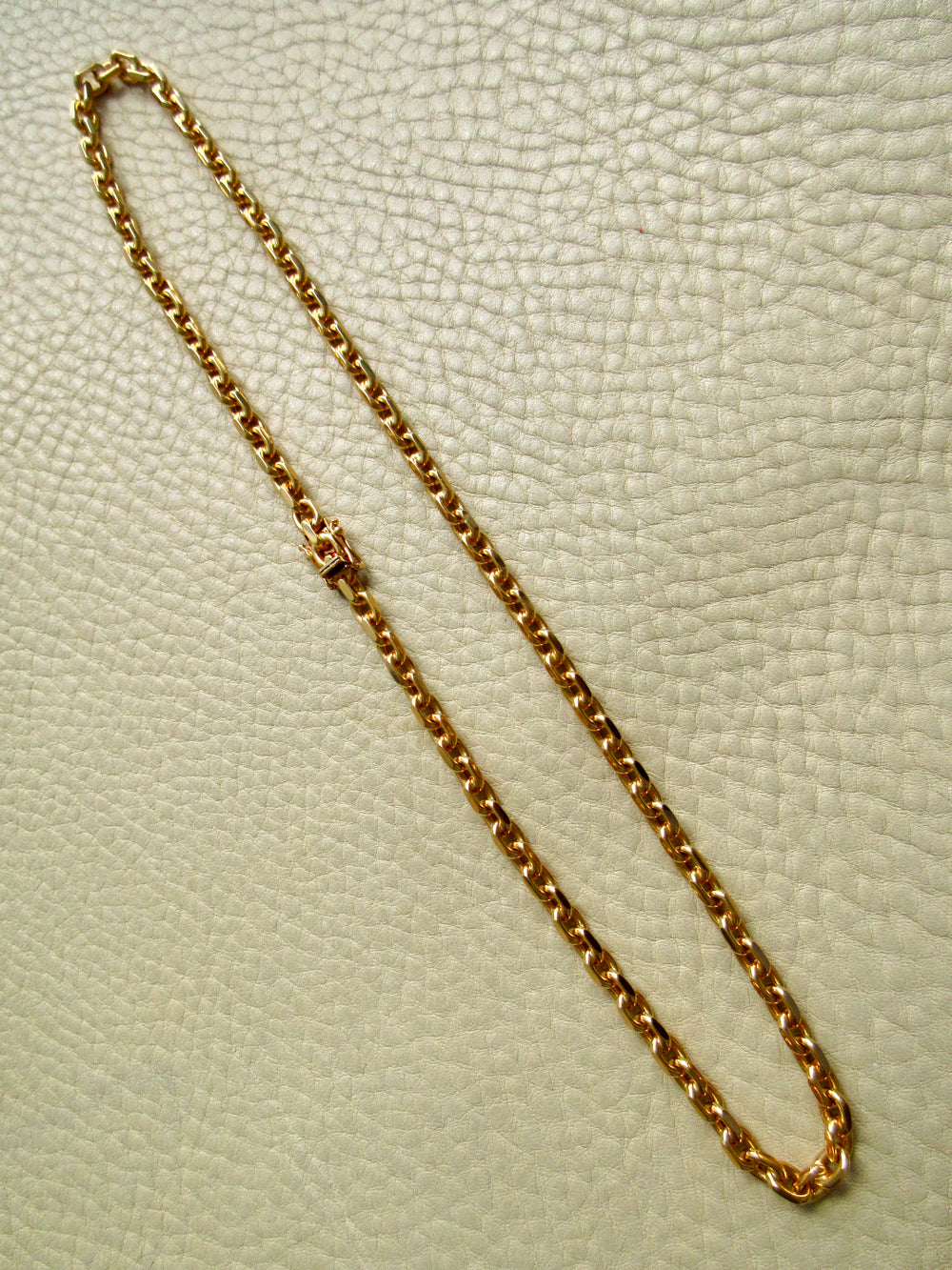 1985 Chunky 4.7mm Vintage Swedish 18k Gold 51g Biker Chain Necklace – 19.5" Length