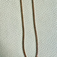 1920s era Pressed Curb Link Chain Necklace in 18k Gold - 20.1 inch length
