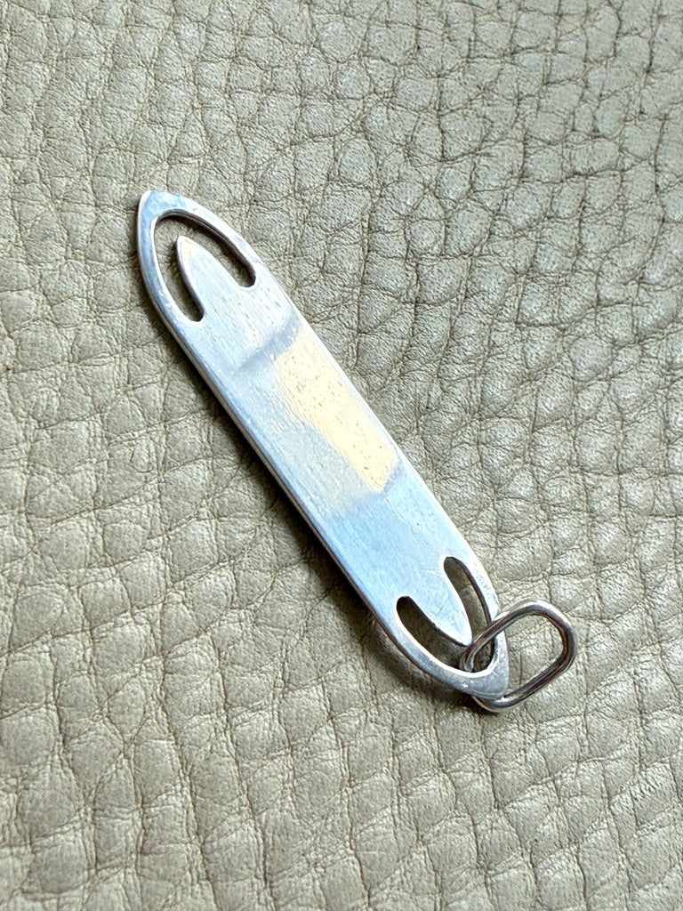 Vintage Swedish Sterling Silver Shuttle Pendant - Signed