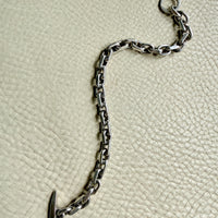 1960-1973 Robert Valentin Olsen - Chunky Silver Biker Link Bracelet with Toggle Clasp - 8.6 inch length