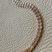 Exquisite 14k gold Danish Leaf Link necklace - geneva variation - by Jens Poul Asby