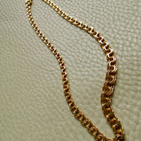 Swedish Vintage 18k Gold Necklace - Graduated Double Link Chain Necklace - 17.1 inch length