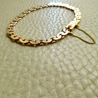 Exquisite 1940 Swedish Vintage Virola Link Bracelet 18k Gold – 7.5 Inch Length