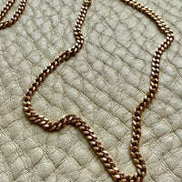 Vintage Swedish 18k Gold Curb Link Necklace – 24.5 Inch Length