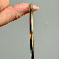 Vintage 18k Gold Circular Solid Bangle Bracelet – 8.6 Inch Interior Circumference