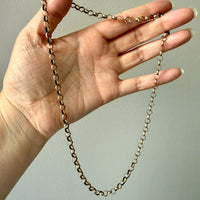 9k gold Antique Rolo Link Chain - 21 inch length