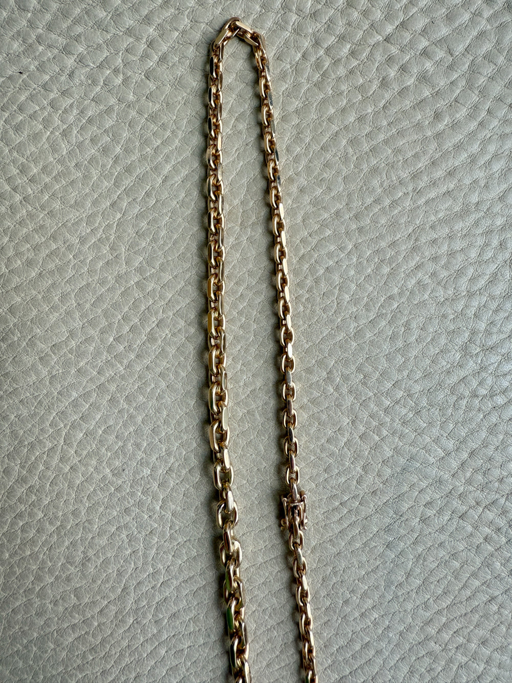 RARE Midcentury Era 14k gold Graduated Biker Link Necklace Signed Edvin Einar & C Larsen - 17.8 inch length