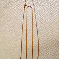 Vintage Balestra Long Length Square Foxtail link necklace in 18k gold, 27.6 inch length
