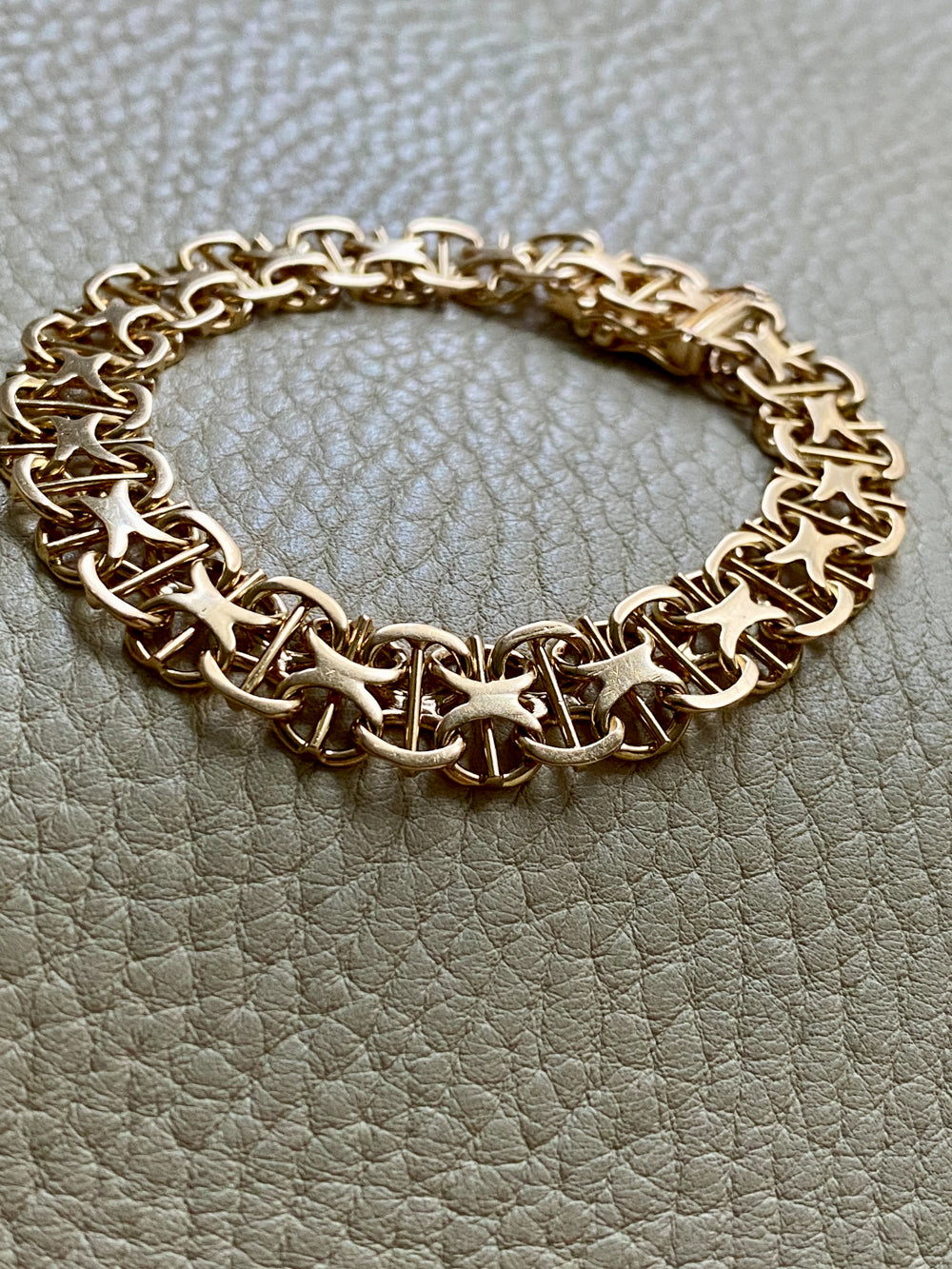 1963 Star link variation 18k gold bracelet - Vintage Swedish - 7.5 inch length