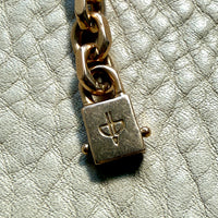 SOLID CHUNK!! 18k Gold Biker Chain Bracelet - By Classic Italian Maker Balestra - 8 inch length