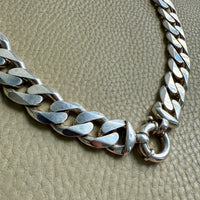 CHUNKY!! Sterling Silver Curb Chain Necklace - 20 inch length