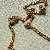1986 Figaro Curb Link Variation Long Necklace in 18k Gold - 27.7 inch length