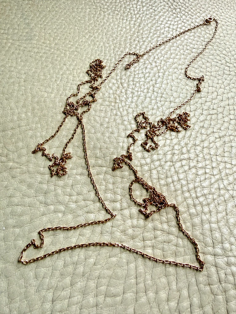 Dated 1899 - 18k gold Antique Longuard chain - 30.5 inch doubled necklace length