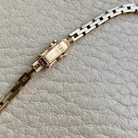 Danish vintage 14k slim brick link bracelet
