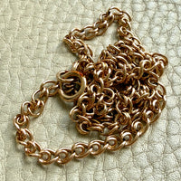 Vintage Swedish 18k Gold Spiral Link Chain Necklace – 17.25 Inch Length