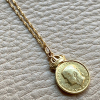18k gold Swedish medal for “Zealous and Devoted Service of the Realm” pendant