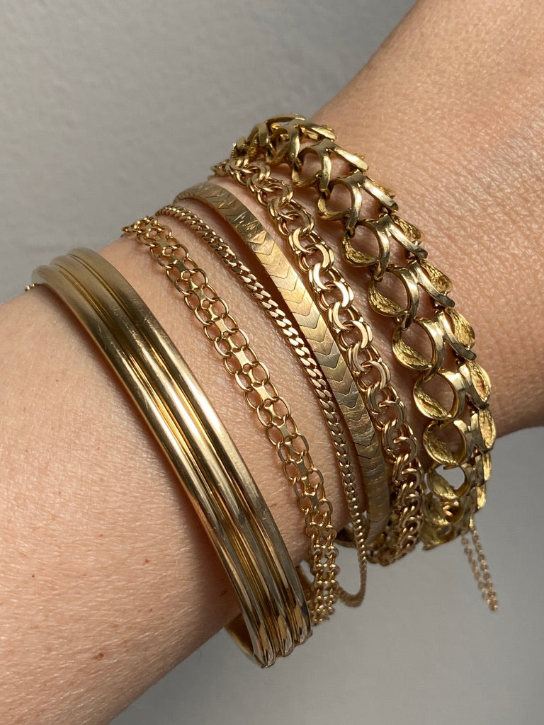 Incredible vintage fancy link 18k solid yellow gold bracelet –  penelopepenelope
