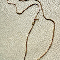 14k Gold Round Honeycomb Link Necklace with Charm Holder– 19.5 Inches