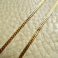 Scandinavian Vintage 18k Gold Pressed Curb Chain – 18.25 Inch Length
