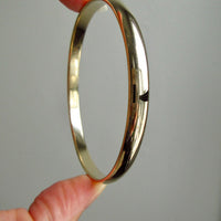 SOLID! 30 gram Vintage 14k Gold Bangle Bracelet – 8 Inch Interior Circumference