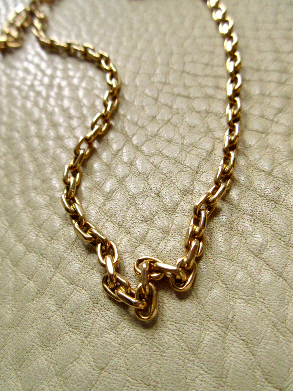 Chunky Vintage Danish 14k Gold Biker Chain Necklace – 23 Inch Length