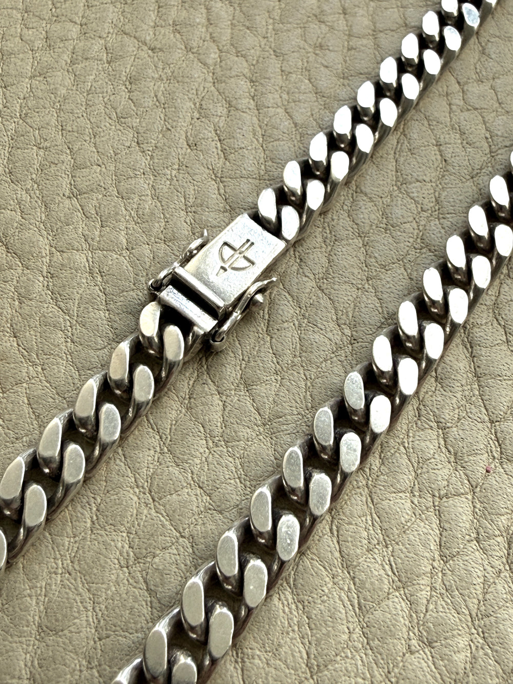 Vintage Italian Sterling Silver Curb Link Chain Necklace by Balestra – 20.25 Inch Length