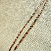 1959 Vintage Signed 18k Gold Tulip Link Chain Necklace – 16.5 Inch Length