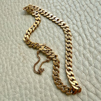 1930 Swedish Vintage Gold Curb Link Bracelet 18k Gold – 8 Inch Length