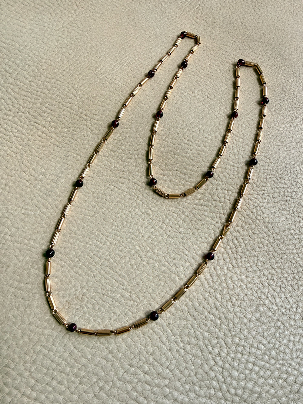 vintage 18k gold and garnet long stationPenelopePenelope.com