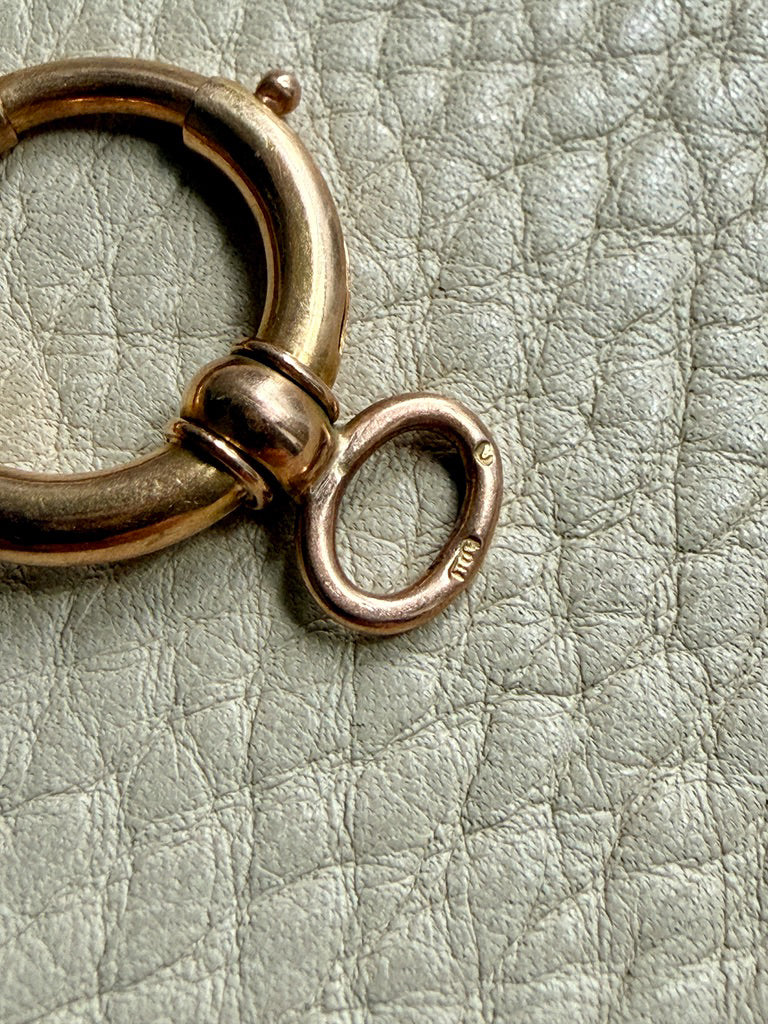 14k Gold Antique English Large Bolt Clasp - Excellent for your Pendants/Charms