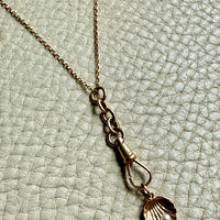 18k Gold Vintage Pendant or Chain Extender with Swivel Dog Clip - Excellent for your Charms