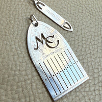 Vintage Swedish Sterling Silver Tape Loom Pendant - Signed
