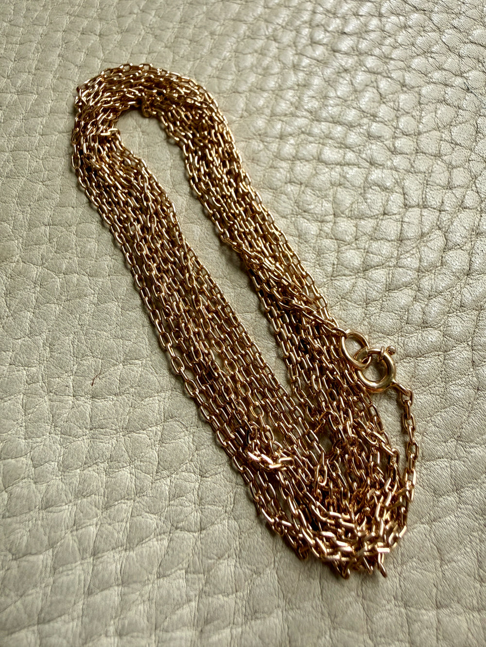 Dated 1899 - 18k gold Antique Longuard chain - 30.5 inch doubled necklace length