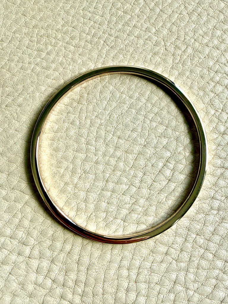 Danish 14k Solid Gold Bangle 27 grams - 7.6 inch interior circumference