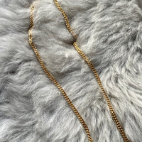 A Classic! - Balestra Italian vintage - 18k gold Long curb necklace - 31.3 inch length
