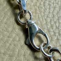 CHUNKY Vintage Sterling Silver Biker Chain Necklace - 19.5 inch length