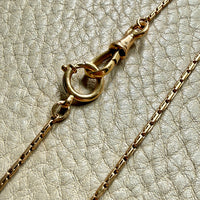 Skinny Antique Double Fetter Watch Chain Necklace 18k Gold – 17.5 Inch Length
