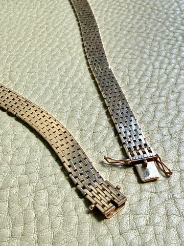 14k gold vintage cleopatra necklace