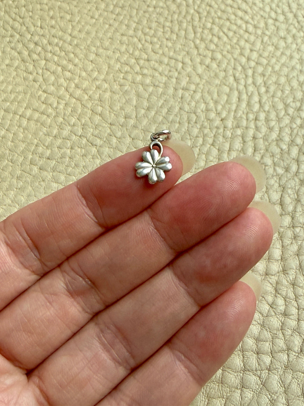 Vintage Silver Lucky Clover Charm or Pendant