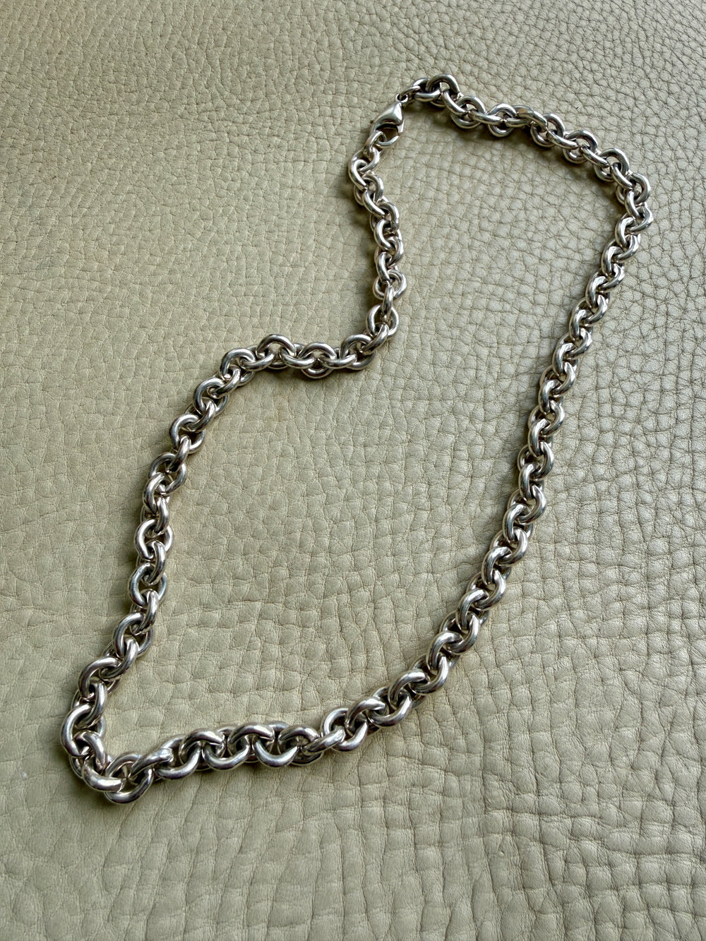 YUM! Chubby Sterling Silver Cable Chain Necklace - 19.8 inch length