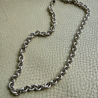 YUM! Chubby Sterling Silver Cable Chain Necklace - 19.8 inch length