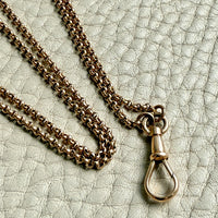 antique gold necklace with dog clip