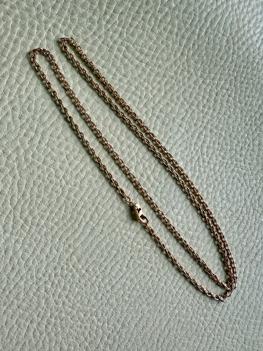 Foxtail Link Chain Necklace in 18k Solid Gold - 25.75 inch length
