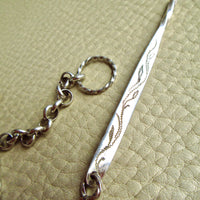 1941 Vintage Swedish Silver Lariat Rolo Necklace – 26.5 Inch Adjustable Length