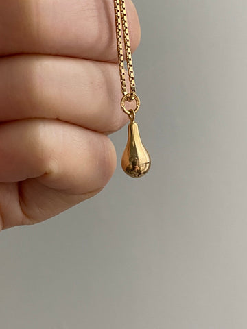 Vintage Swedish 18k gold droplet pendant, Maker NSE